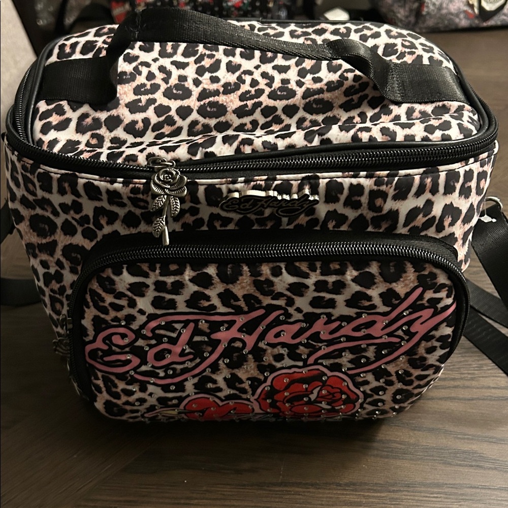 Ed Hardy Leopard and Skull Print Lunch Bag 
 Coolers. 10x8x6   PICK ONE…. - Picture 2 of 9